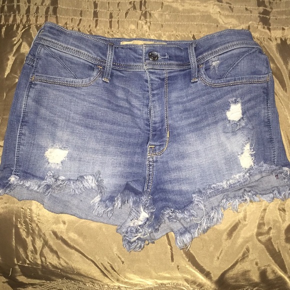 High-Waisted Denim Short-Shorts - Picture 1 of 2